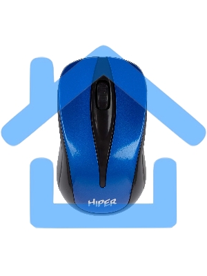 Мышь беспроводная HIPER HOMW-062 синий, 1000 dpi, радиоканал, USB, кнопки - 3