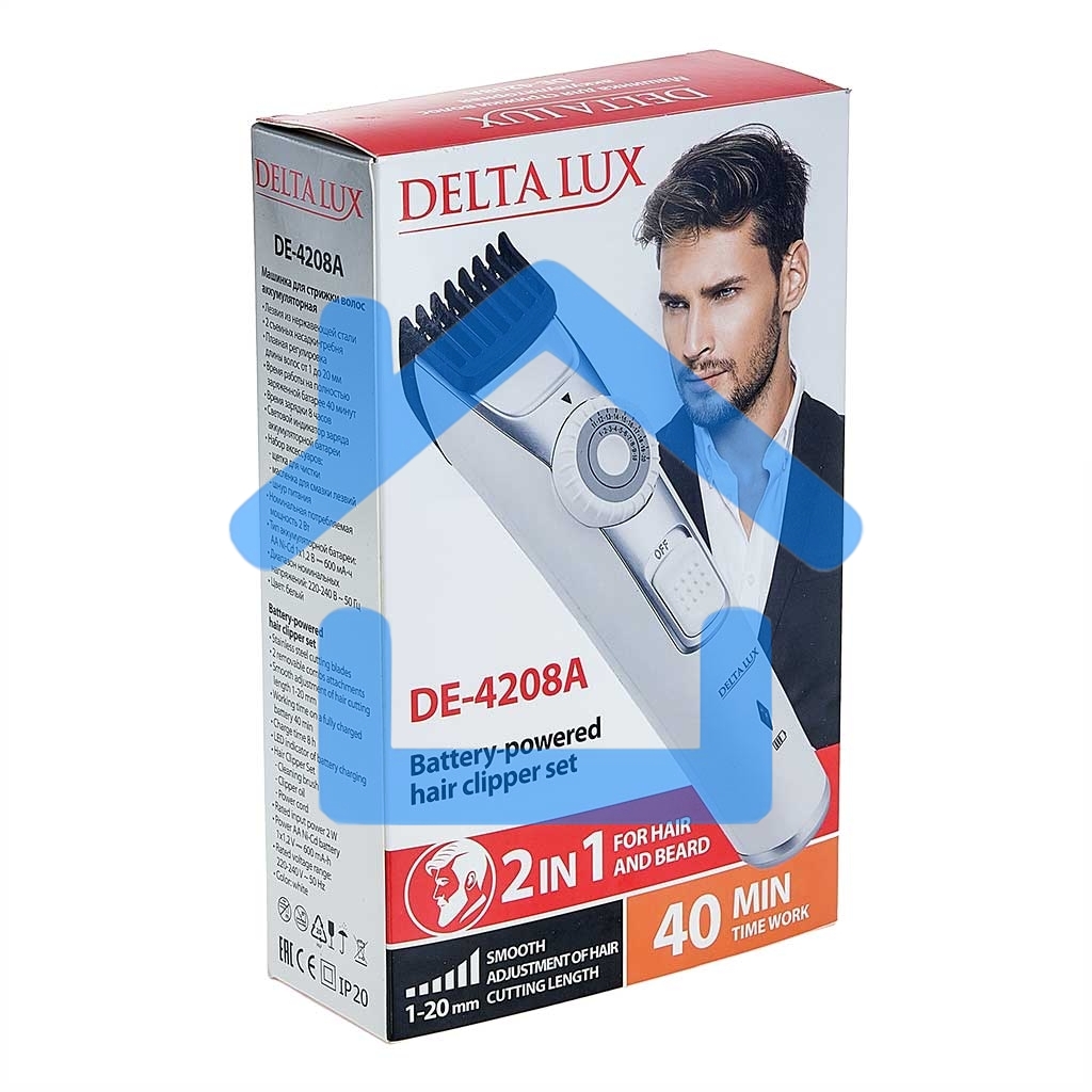 Машинка для стрижки DELTA LUX DE-4208A белый