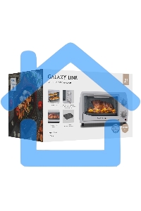 Мини-печь Galaxy Line GL 2626, белый, 10 л, 1000 Вт, таймер на 60 минут, индикатор работы, автоотключение