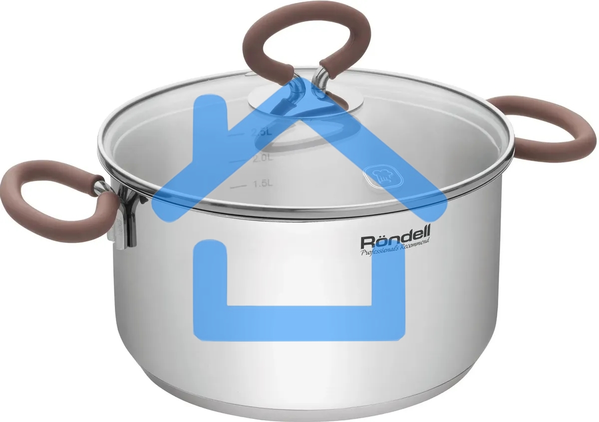 Кастрюля Rondell Etery RDS-1599 3.1л. d=20см (с крышкой) сталь