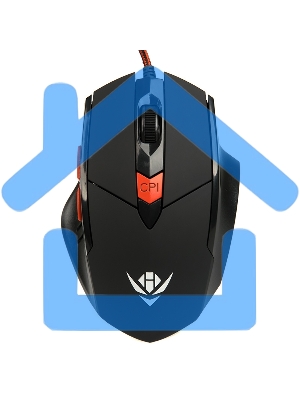 Мышь проводная Dialog MOG-11U Nakatomi Gaming - 6 кнопок + ролик, USB,черная