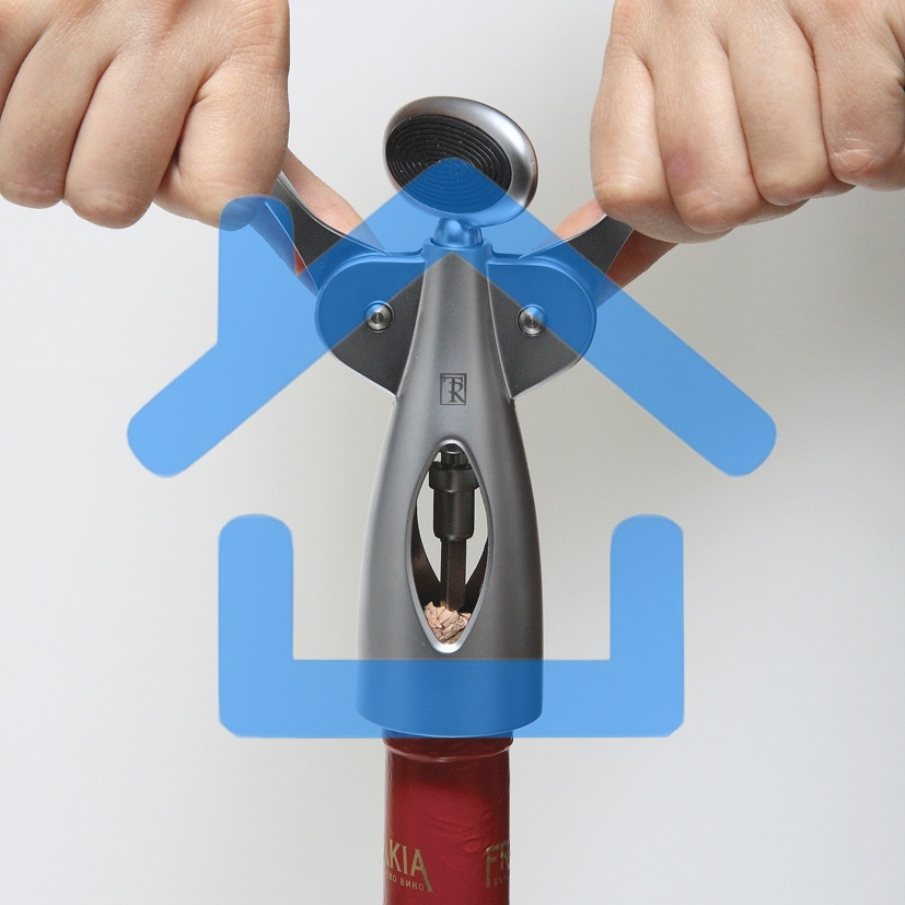 Штопор TalleR TR-65117 цинковый сплав, сталь, ПВХ