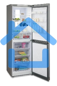 Холодильник Бирюса Б-I940NF нержавеющая сталь двухкамерный 210/130л морозилка снизу, No Frost