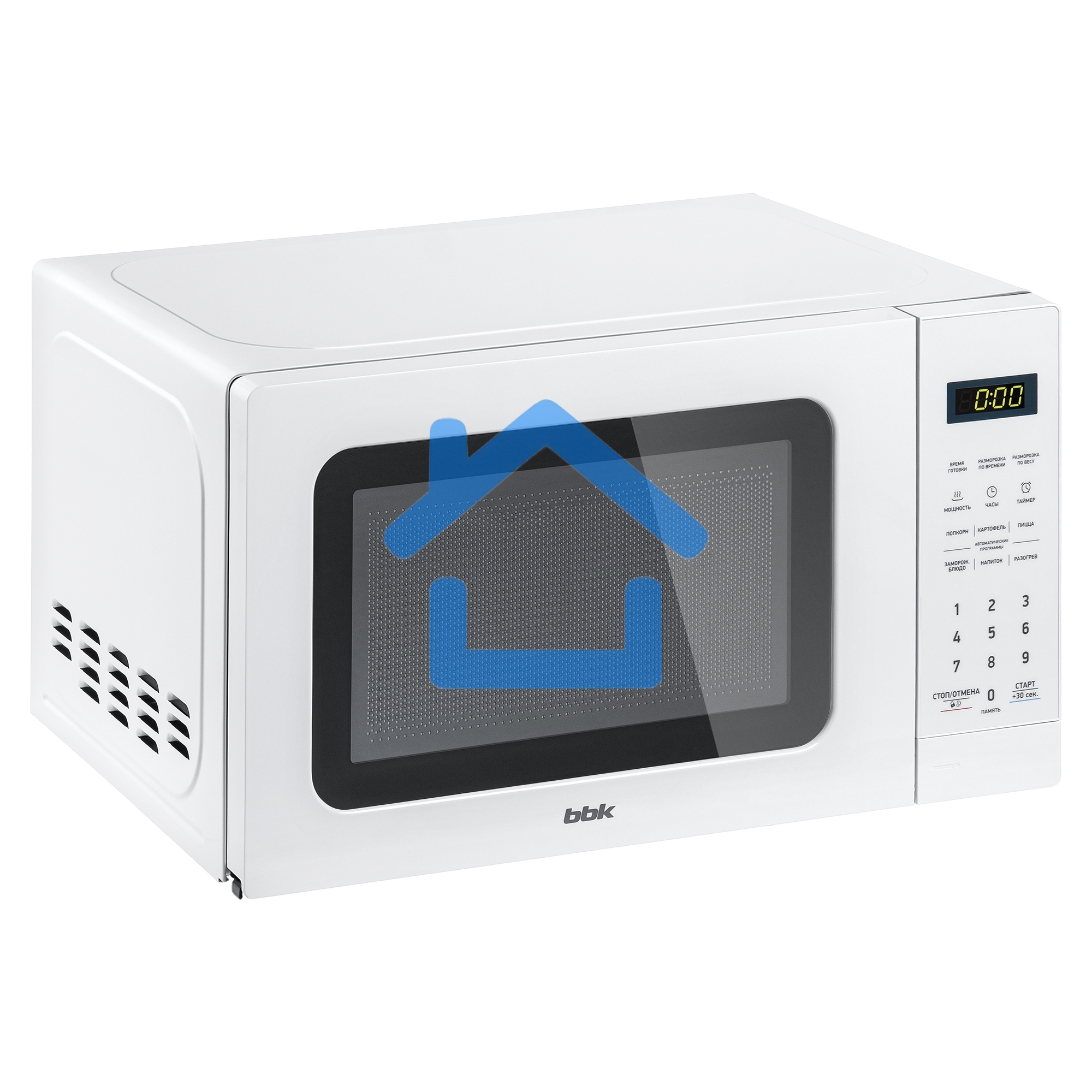 Микроволновая печь BBK 20MWS-767S/W белый, 20 л, 700 Вт, переключатели - сенсорные