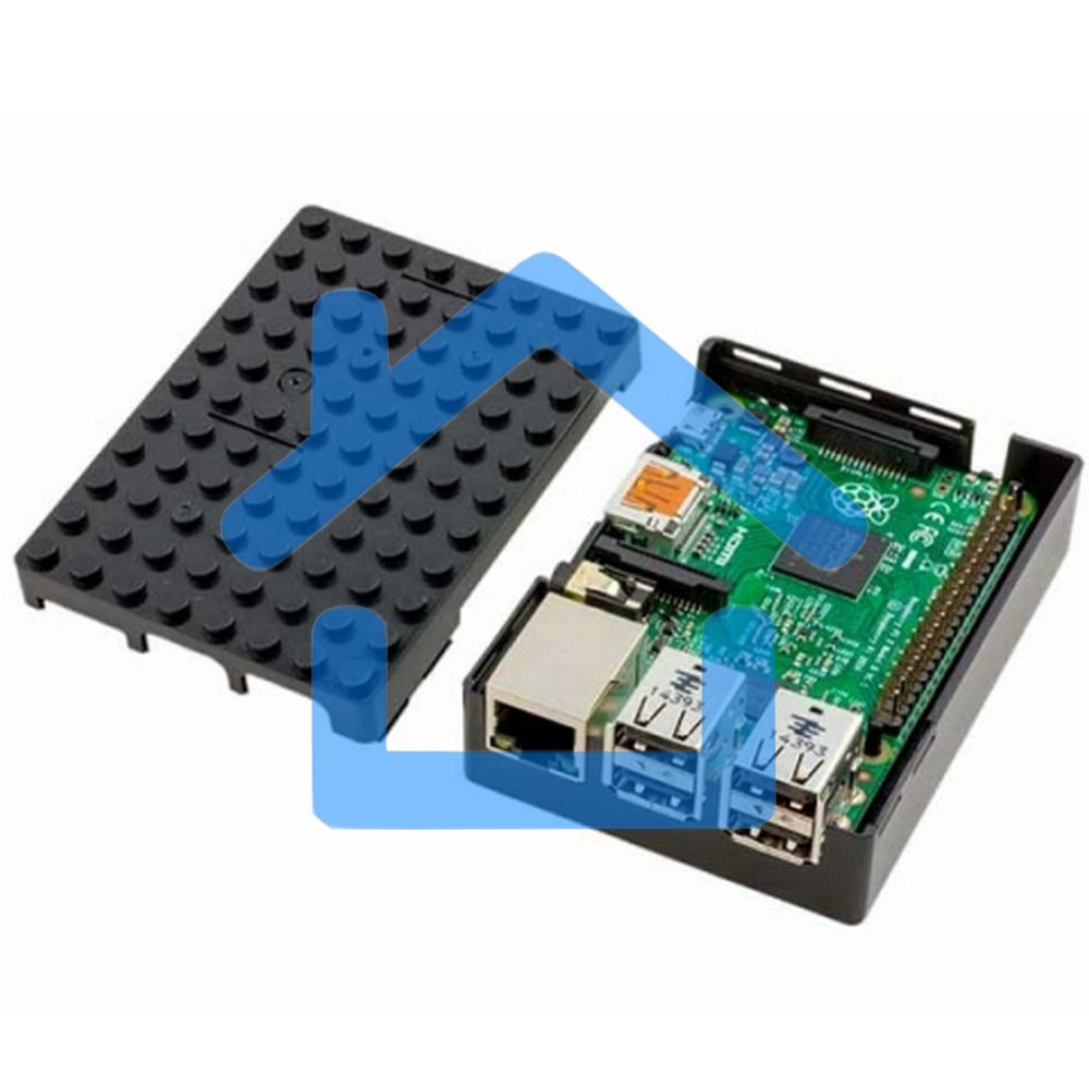 Корпус RA182 black для микрокомпьютера Raspberry Pi 3 ACD черный ABS Plastic Building Block case for Raspberry Pi 3