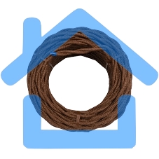 Провод Bironi B1-424-72-20 2*1,5 витой, коричневый матовый, 20 м