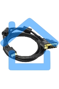 Кабель 5bites APC-073-020 HDMI M/DVI M (24+1) double link, зол.разъемы, ферр.кольца, 2м.