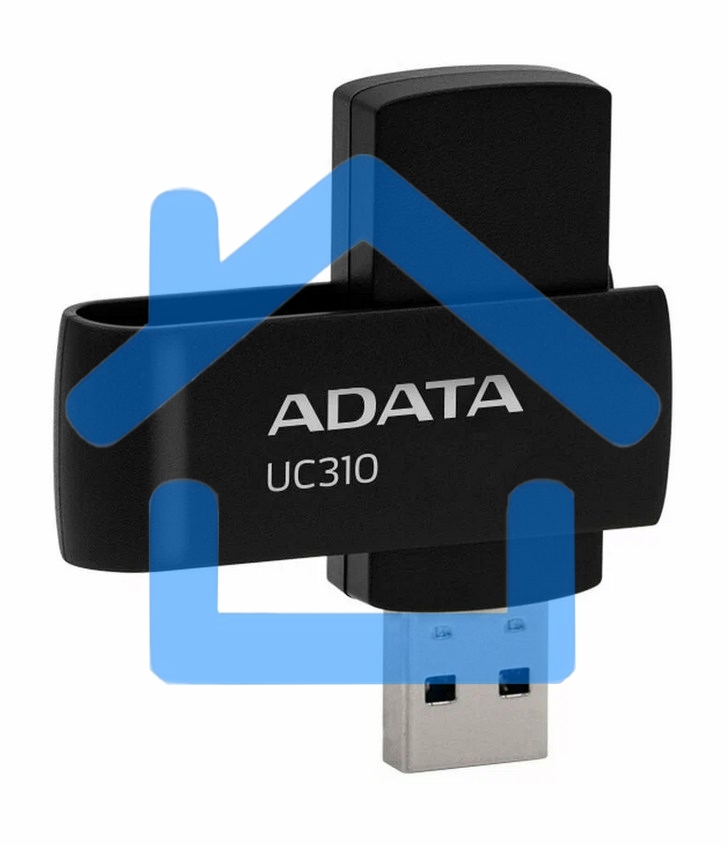 Флешка USB ADATA UC310 (UC310-128G-RBK), 128 Gb, USB 3.2 Gen 1, R/W 100/30, черный