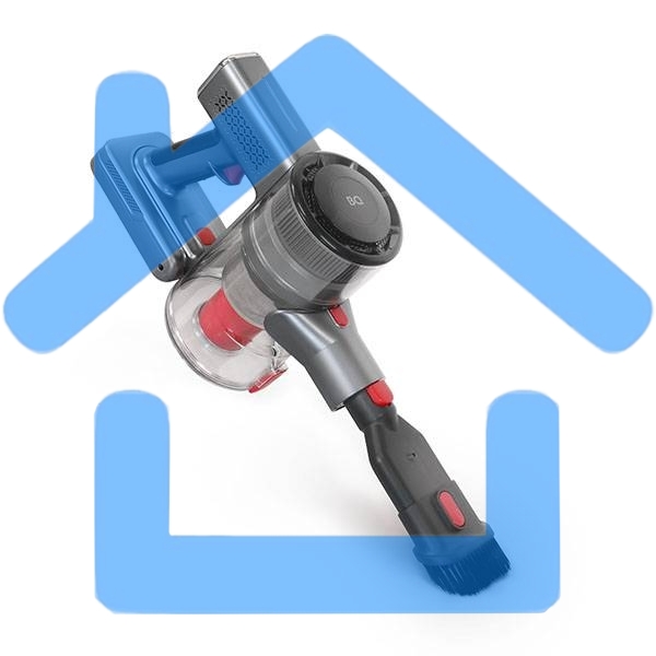 Пылесос вертикальный/ручной BQ VC0801H серый, питание от аккумулятора, 50 Вт, уборка сухая, пылесборник 0.6 л, работа от АКБ max 40 мин.