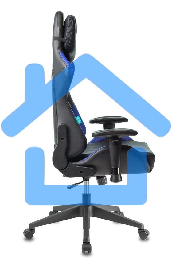 Кресло игровое Бюрократ VIKING 5 AERO BLUE черный/синий искусственная кожа