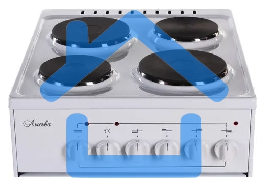 Плита электрическая Лысьва ЭП 401 СТ белый, конфорок 4 электрических, духовка 57 л, 50 см x 84 см x 60 см