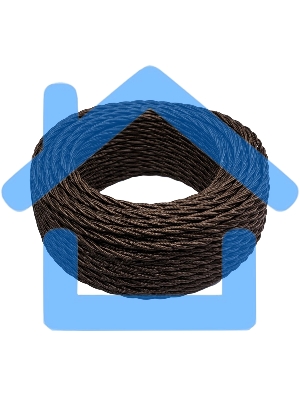 Провод ретро Bironi B1-424-72-50 2х1.5 матовый коричневый (уп. 50 м)