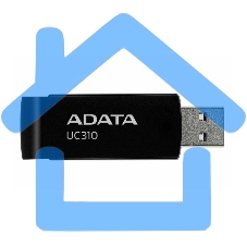Флешка USB ADATA UC310 (UC310-128G-RBK), 128 Gb, USB 3.2 Gen 1, R/W 100/30, черный
