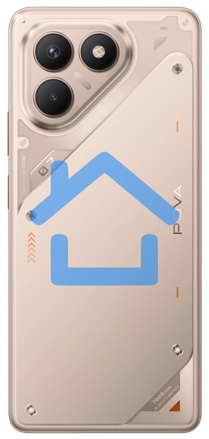 Смартфон Tecno POVA 7 Neo 8/256Gb, коричневый