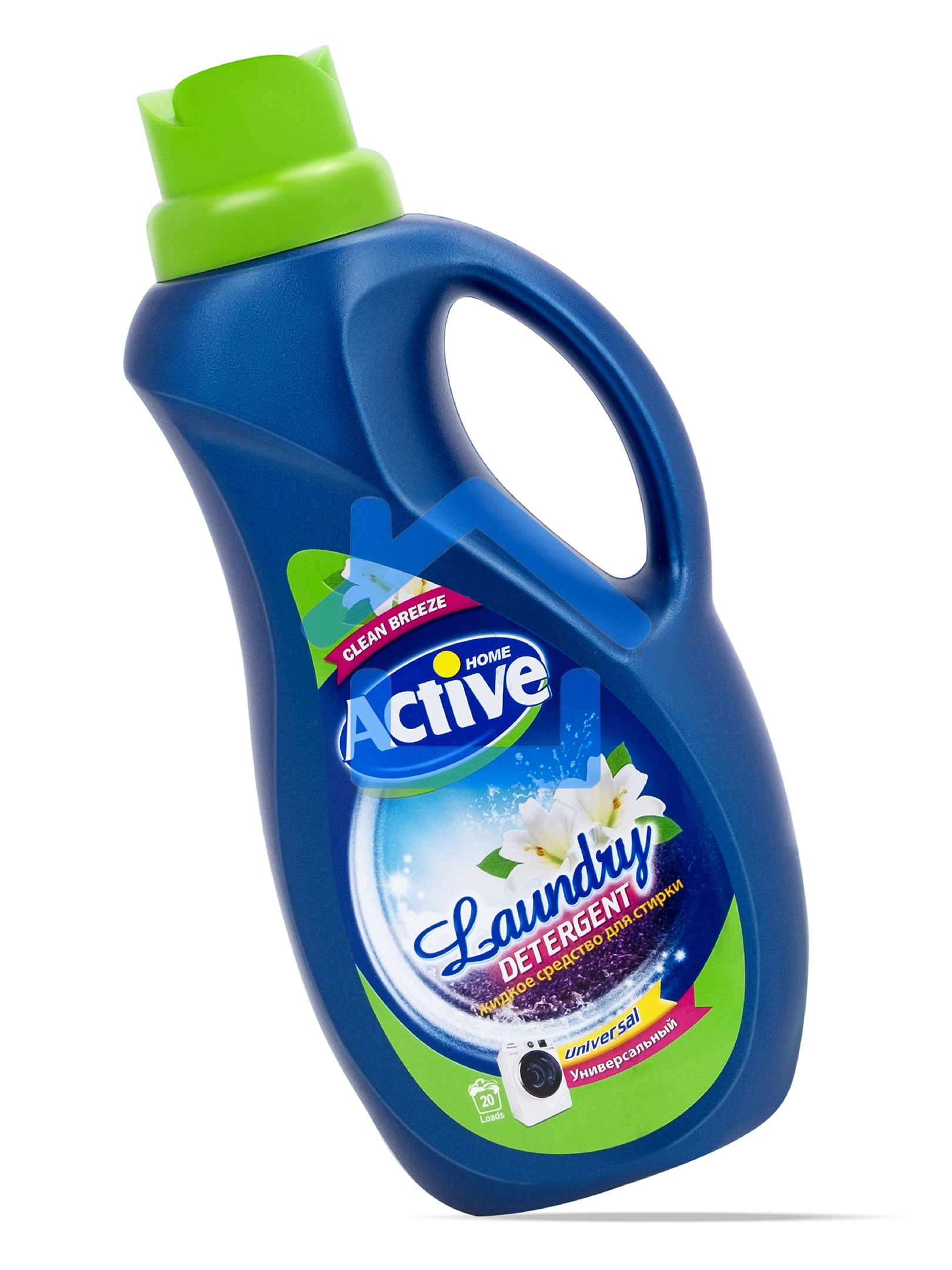 Гель-концентрат для стирки белья ACTIVE универсальный Clean Breeze Альпийские луга, 1500 мл, Green (511601111)