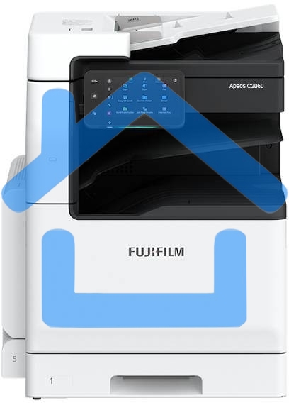 МФУ лазерное Fujifilm Apeos C2060CPS, A3, цветной, печ. 20 стр/мин (A4) 11 стр/мин (A3), скан. до 55 стр/мин., 1200 x 2400 dpi (печать) 600 x 600 dpi (сканер), Ethernet, USB