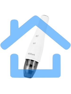 Пылесос ручной Kitfort КТ-5159 белый, питание от аккумулятора, 70 Вт, уборка сухая, пылесборник 0.15 л, работа от АКБ 12 мин.