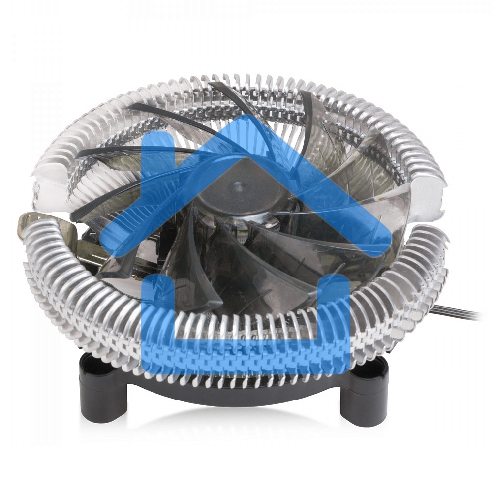 Кулер для процессора Crown CM-S1250TPWM v2 серебристый/черный, 95 мм, алюминий, 2000 об/мин, 28.7 дБ, 4 pin, 125 Вт, 53 мм