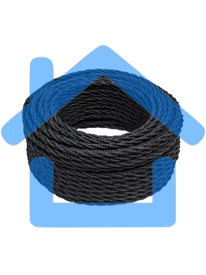 Провод ретро Bironi B1-424-73-50 2х1.5 матовый черный (уп. 50 м)