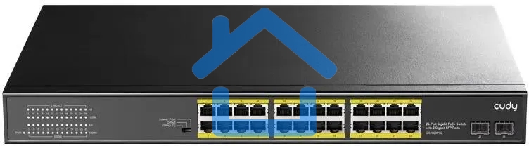 Коммутатор Cudy GS1028PS2 (L2) 24x1Гбит/с 2SFP 24PoE+ 300W неуправляемый