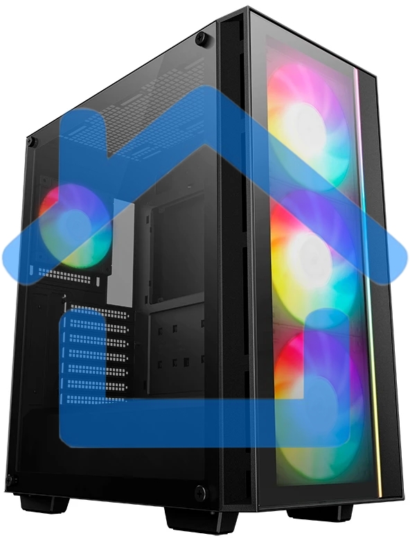 Компьютерный корпус Deepcool MATREXX 55 V4 без БП, боковое окно (закаленное стекло), 3xARGB LED 140мм вентилятора спереди, 1xARGB LED 120мм вентилятор сзади, черный, ATX