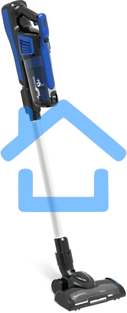 Пылесос вертикальный Blackton Bt VCA1401B черный-синий, питание от аккумулятора, 120 Вт, уборка сухая, пылесборник 0.6 л, работа от АКБ max 40 мин