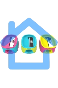 Точилка для карандашей ручная Deli ER00903 U-touch, 1 отверстие, пластик/резина ассорти, туба