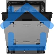 Встраиваемая посудомоечная машина Hyundai HBD 642, нержавеющая сталь, 59.8 см, 13 компл., 49 дБ, класс A++