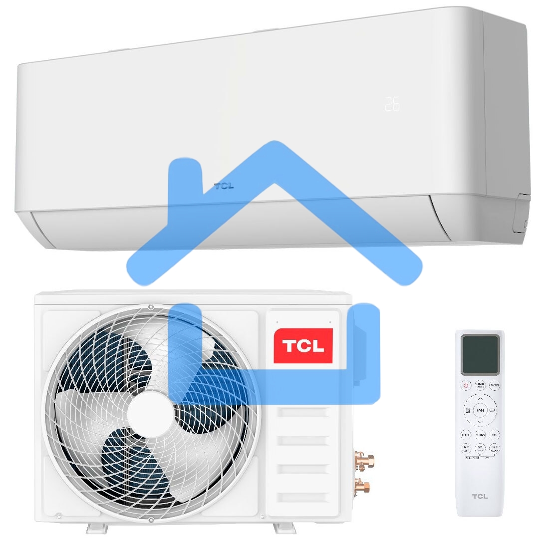 Кондиционер сплит-система TCL TAC-TP07ONF/R 7000 BTU, 21 м², 25 дБ, охлаждение, обогрев, осушение, белый