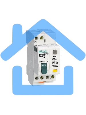 Выключатель автоматический дифференциального тока DEKraft ДИФ-102 16004DEK 1п+N 20А C 30мА тип AC