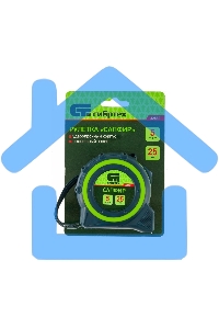 Рулетка СИБРТЕХ Сапфир, двухкомпонентный корпус, 5 м х 25 мм 32582