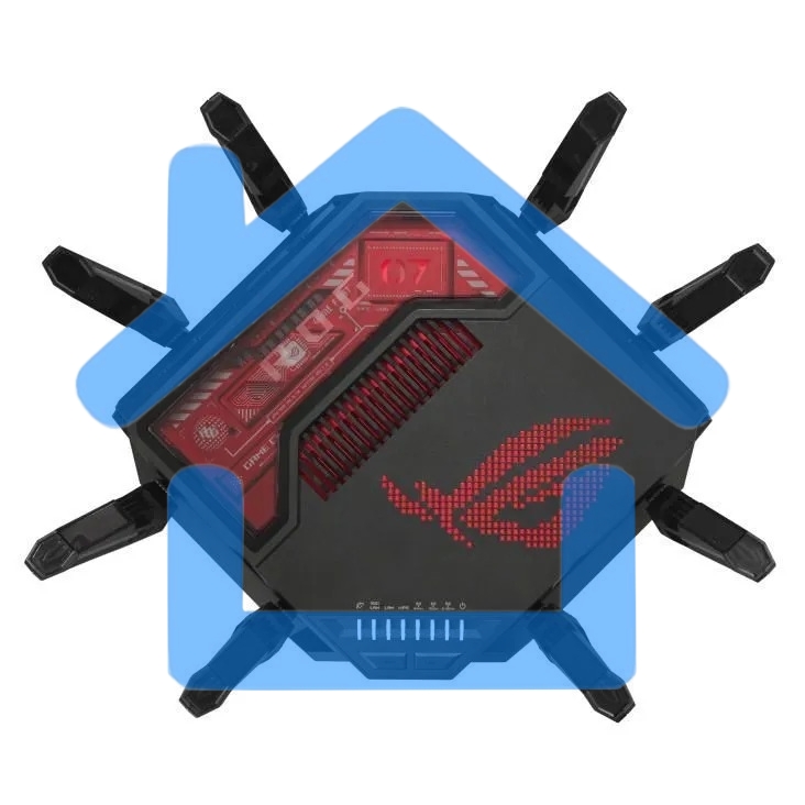 Маршрутизатор ASUS GT-BE19000, черный/красный, 90IG0850-MO9A0V