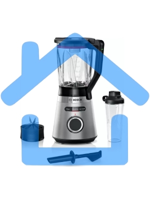 Блендер стационарный Bosch MMB6384M, 1200Вт, черный/нержавеющая сталь