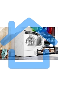 Сушильная машина Bosch WQB245B0ME белый, 9 кг, сушка - конденсационная, программ - 14, 59.8 x 84.2 x 65.1 см