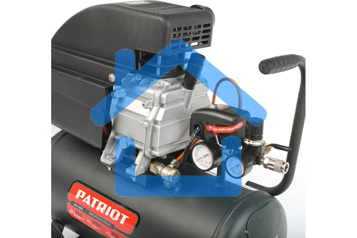 Компрессор Patriot поршневой масляный Professional 24-320, 320 л/мин, 8 бар, 2000 Вт, 24 л, быстросъемный 1/4
