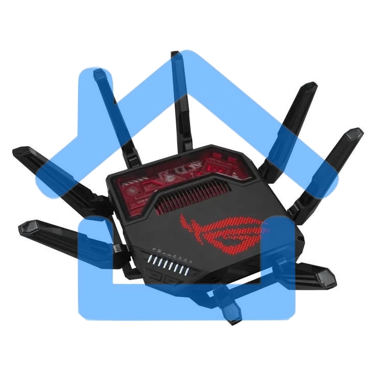 Маршрутизатор ASUS GT-BE19000, черный/красный, 90IG0850-MO9A0V