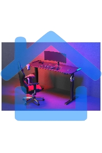 Стол Cactus CS-EDL-GBK столешница МДФ черный, каркас черный