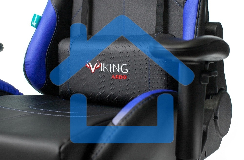 Кресло игровое Бюрократ VIKING 5 AERO BLUE черный/синий искусственная кожа