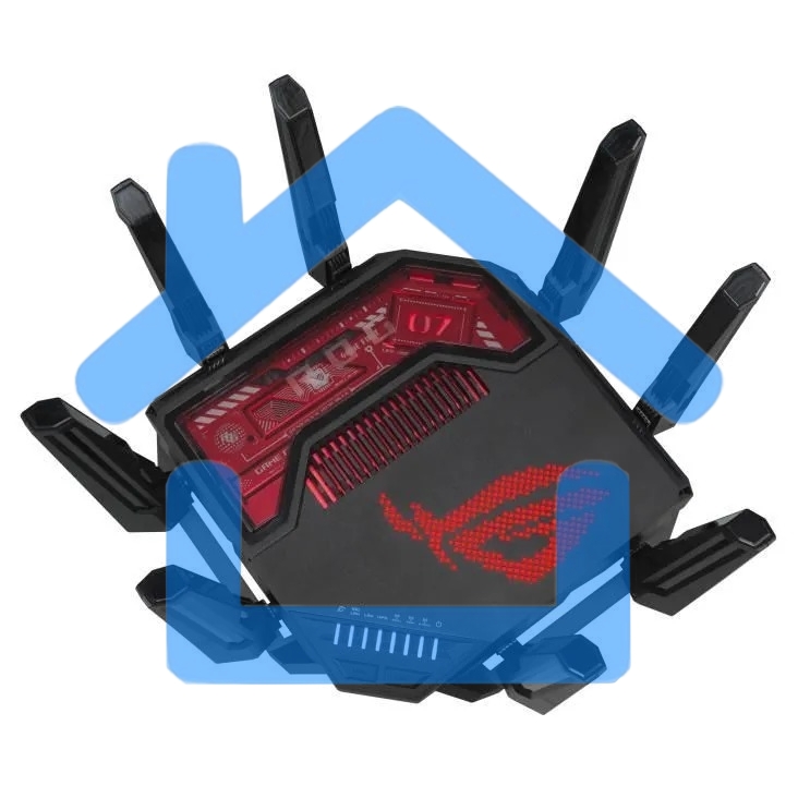 Маршрутизатор ASUS GT-BE19000, черный/красный, 90IG0850-MO9A0V