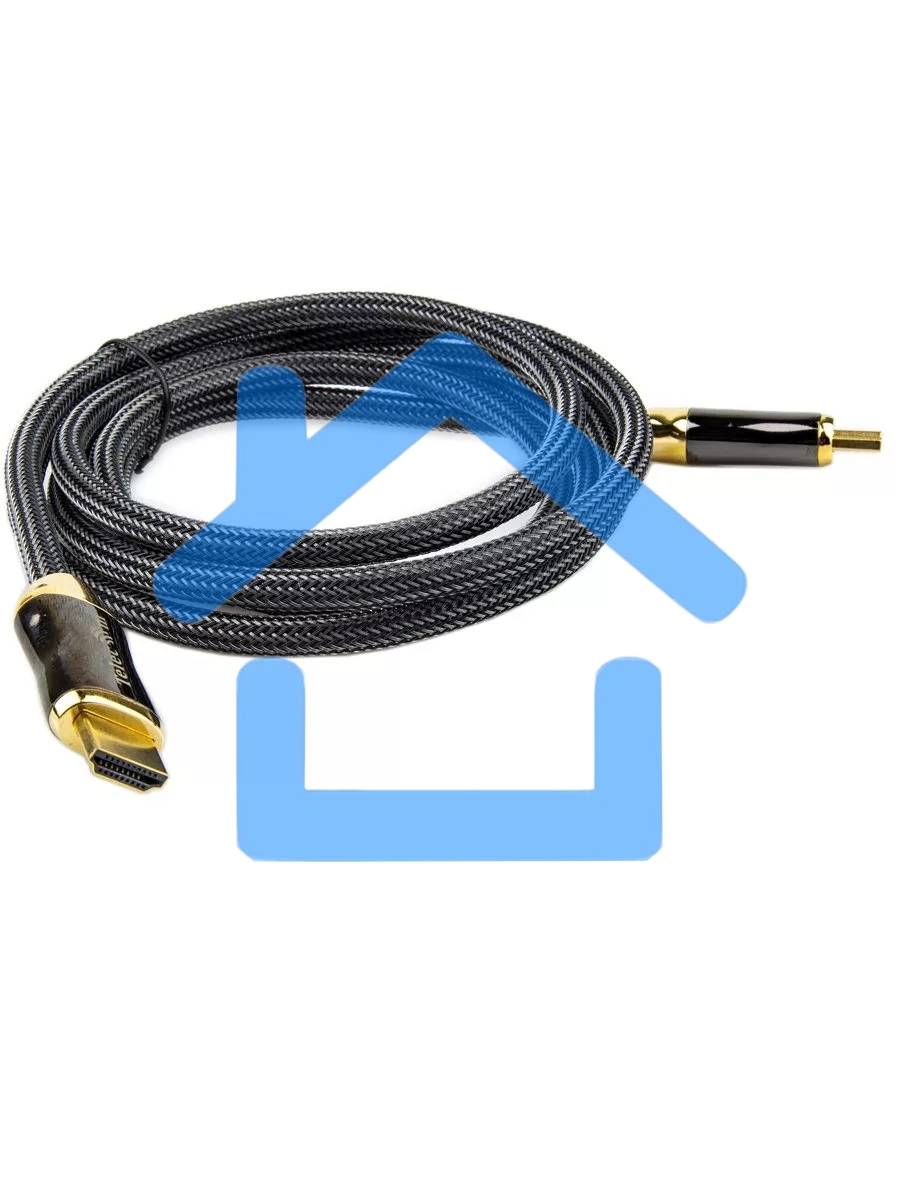 Кабель HDMI 19M/M,ver. 2.1, 8K@60 Hz 2m метал разъемы, нейлоновая оплетка Telecom <TCG300-2M>