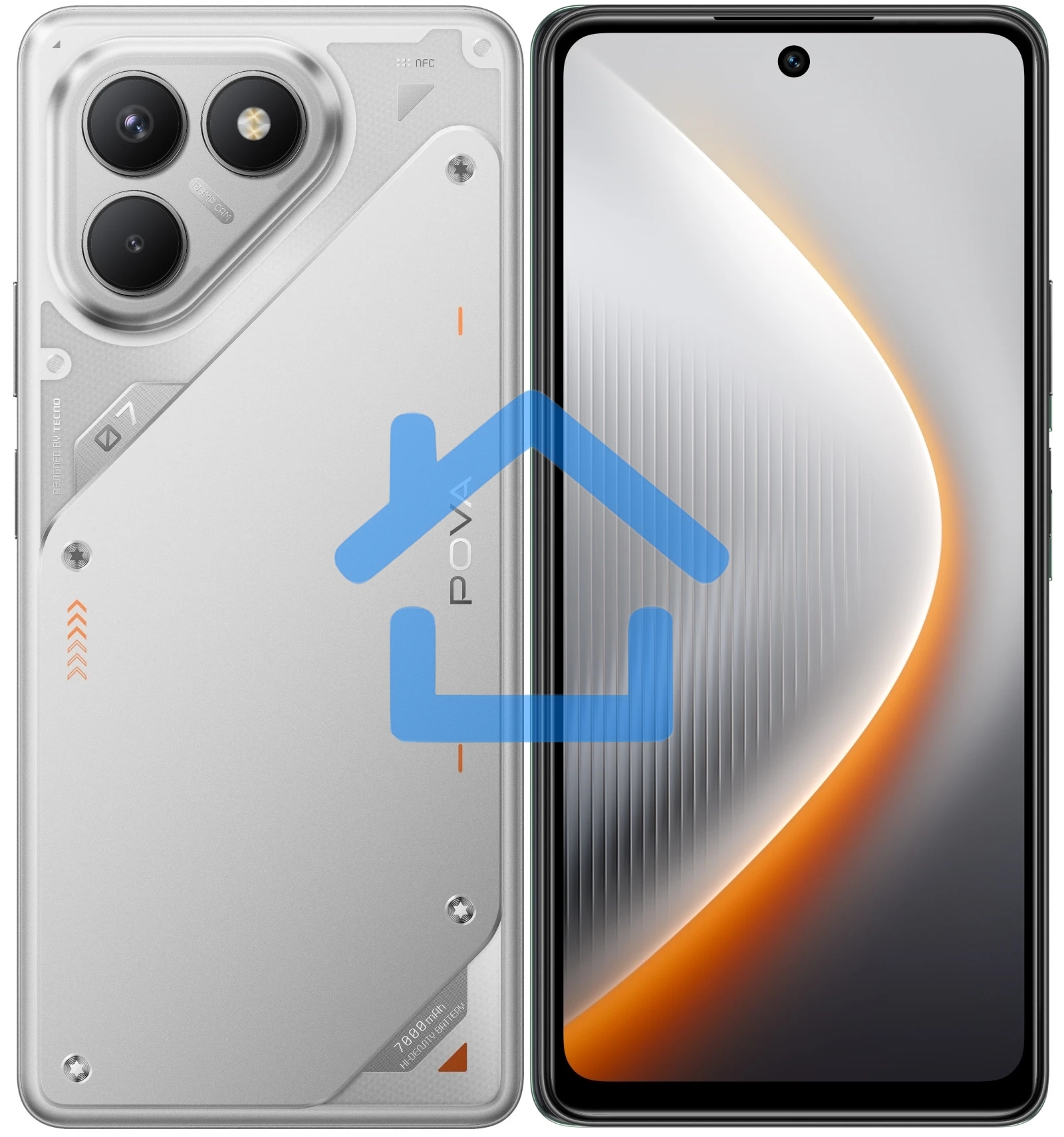 Смартфон Tecno POVA 7 Neo 8/256Gb, серебристый