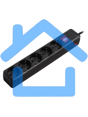 Сетевой фильтр Smartbuy (SBSP-5-50-K) 5 гн х 5,0 м черный