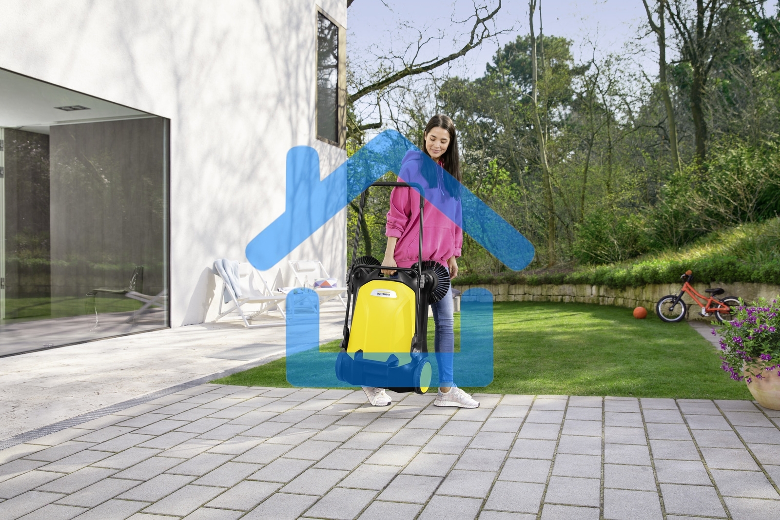 Подметальная машина ручная Karcher S 4 Twin 20 л, 2400 м²/ч