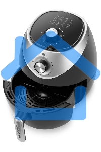 Аэрогриль Hyundai HYF-3456 1500Вт черный/серебристый