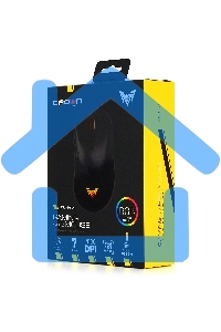 Мышь проводная Crown CMGM-904 черный, 7000 dpi, USB, кнопки - 7