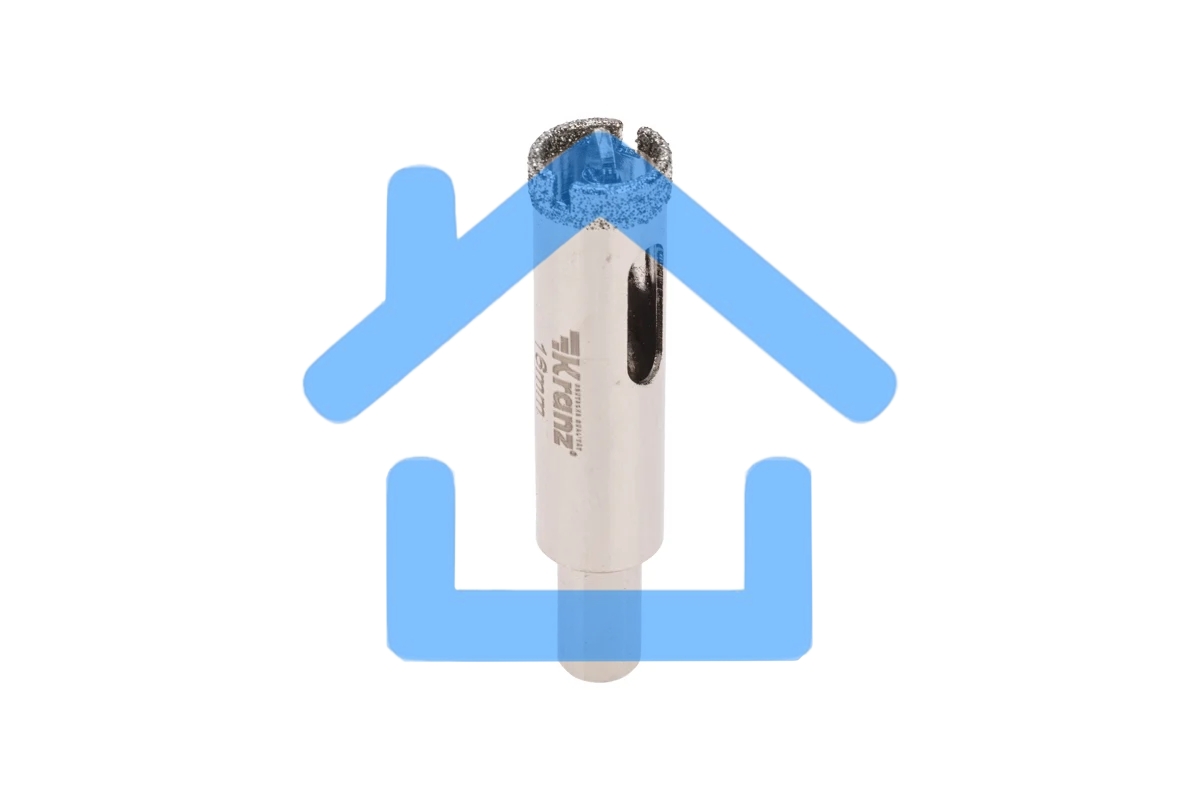 Коронка алмазная KRANZ 16 мм с центровочным сверлом