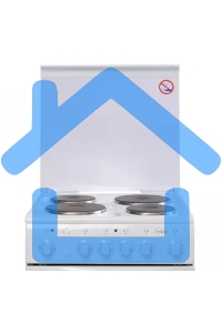 Плита электрическая De Luxe 5004.10э (кр)-001 белый, конфорок 4 шт, духовка 43 л, 50 см x 85 см x 50 см