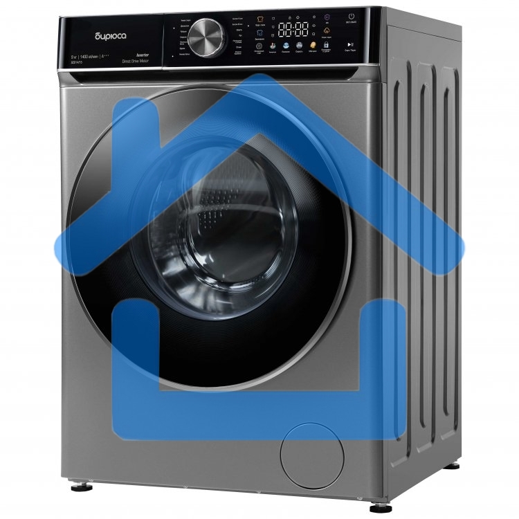 Стиральная машина Бирюса WM-SC914/15 S хромированный металлик, загрузка фронтальная 9 кг, 1400 об/мин, класс А+++