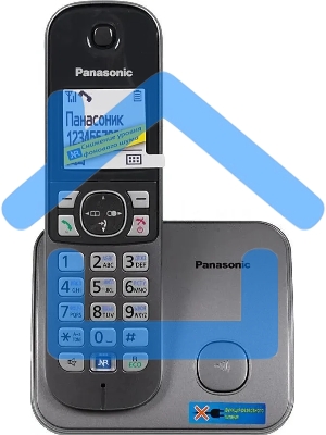 Телефон беспроводной (DECT) Panasonic KX-TG6811RUM (серебристый) Беспроводной DECT,40 мелодий,телефонный справочник 120 зап.