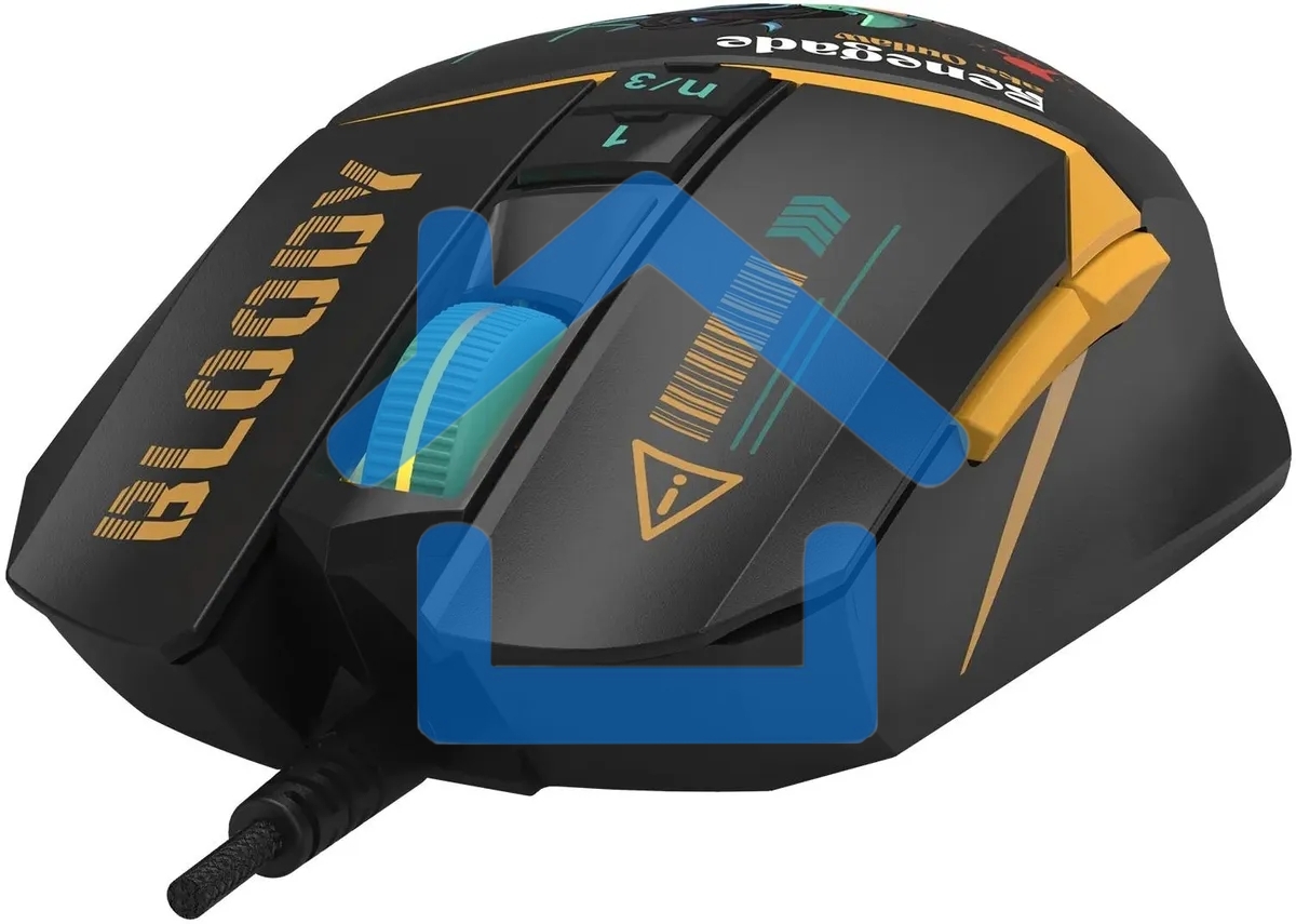 Мышь проводная A4Tech Bloody W63 Max Renegade черный, 12000 dpi, USB, кнопки - 7